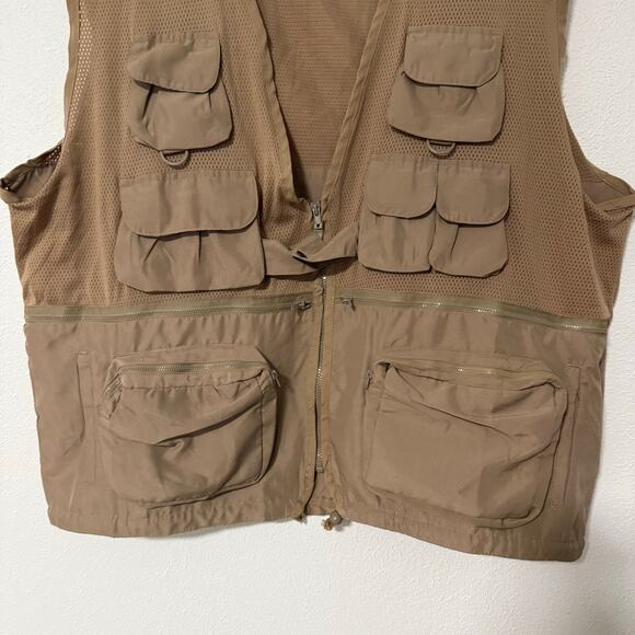Humvee Men's Tan Brown Combat Hunting Cargo Utility Vest Size 3XL - Picture 3 of 14